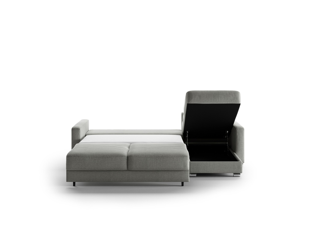 Hampton Queen Size Sectional Sleeper (Reversible Chaise) - Rodeo 104 - 217/6 Chrome