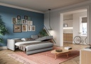 Pint Hybrid LHF Loveseat Sleeper + RHF Chaise Rene 03  / 110/6 Walnut