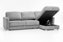 Hampton LHF Queen Size Loveseat Sleeper + RHF Chaise Rodeo 104 / 217/6 Chrome