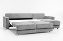 Hampton LHF Queen Size Loveseat Sleeper + RHF Chaise Rodeo 104 / 217/6 Chrome