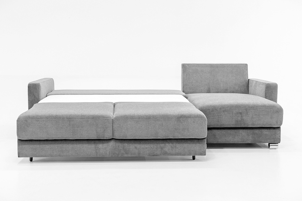 Hampton LHF Queen Size Loveseat Sleeper + RHF Chaise Rodeo 104 / 217/6 Chrome