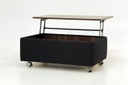 Functional Coffee Table Loule 630 / Walnut Table Top / Casters