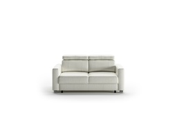 [WEST-CLV-SA/0000-217/6-CR] West Queen Loveseat Sleeper - Level/Manual - Soft Antique 0000 / 217/6 Chrome