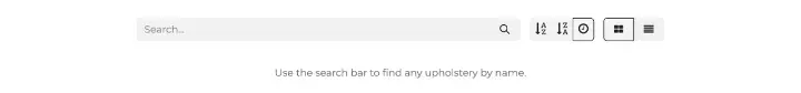 Smarter Search on Upholstery Page Directory Upholstery search bar