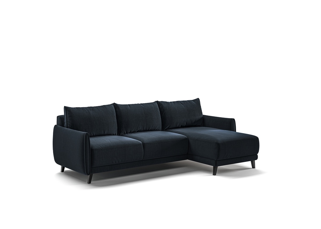 Dolphin ED Sectional Loveseat Chaise Glamour 13/ 133/12 Black