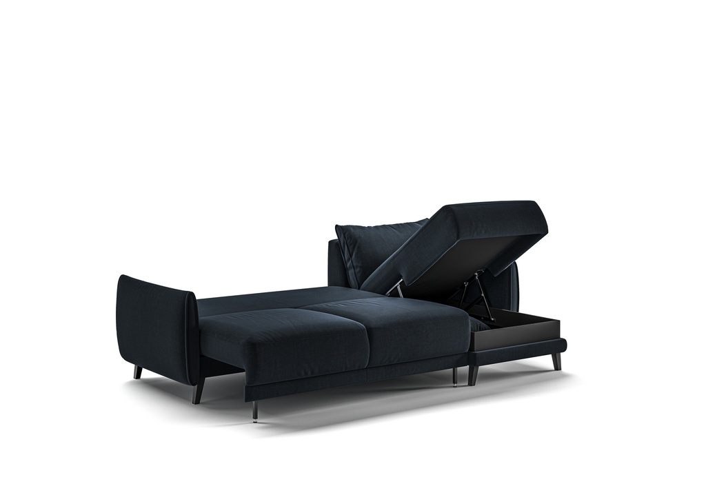 Dolphin ED Sectional Loveseat Chaise Glamour 13/ 133/12 Black