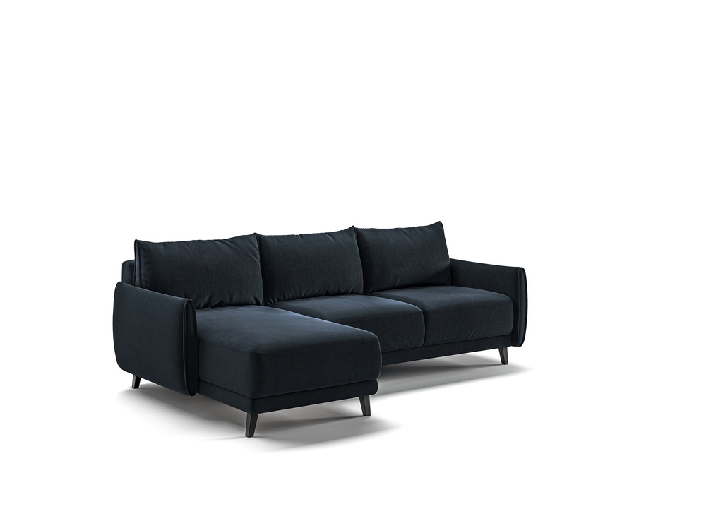 Dolphin ED Sectional Loveseat Chaise Glamour 13/ 133/12 Black