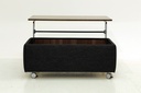Functional Coffee Table Loule 630 / Walnut Table Top / Casters