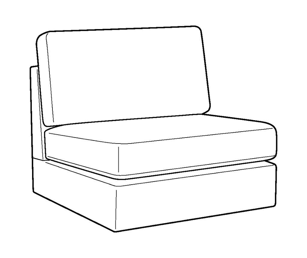 Flex Armless Chair Sleeper Module - Cot