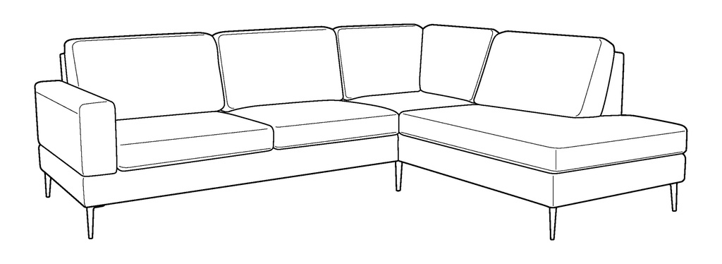 Capri RHF Sectional (LHF Loveseat RHF Chaise)