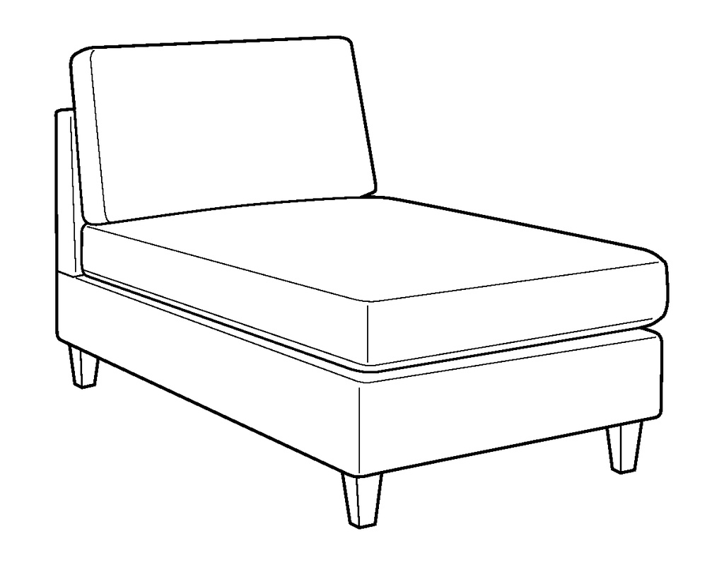 Flex Armless Chaise Module - Openable