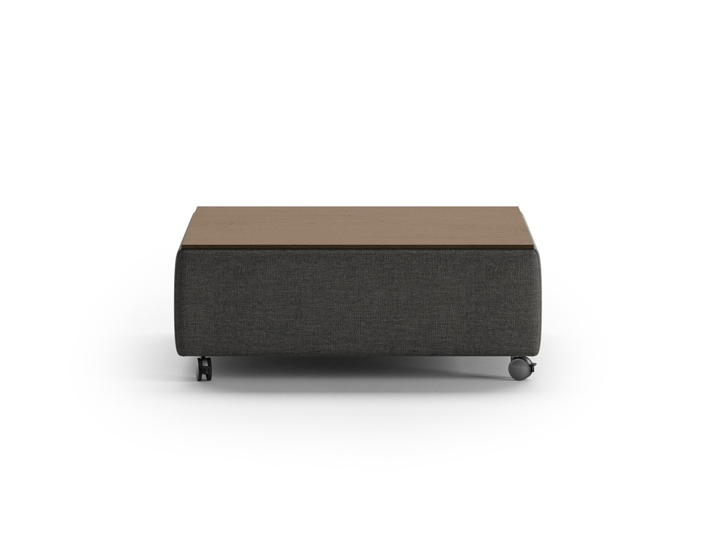 Functional Coffee Table - Oliver 515 - Walnut Table Top - Casters
