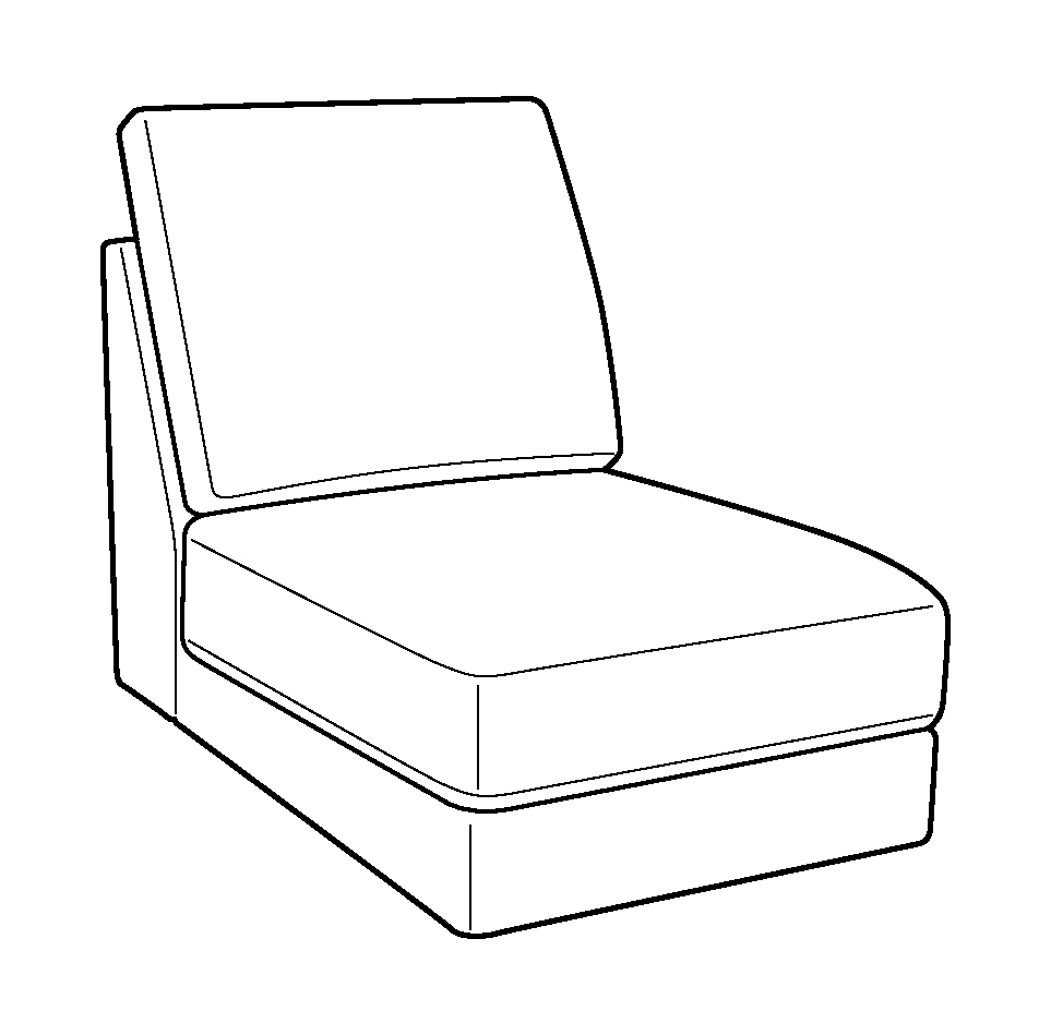 Capri Armless Narrow Chair