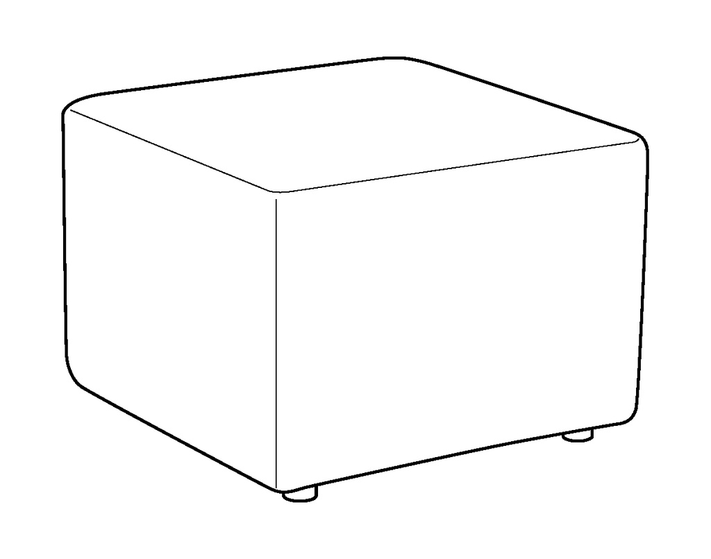 Pastilli 24" Square Ottoman