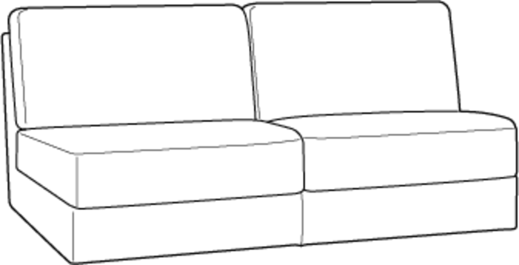 Koli Armless 2 - Seat Loveseat Sleeper Module - Requires Chaise
