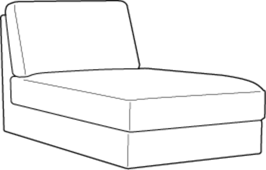 Saana Armless Chaise Module - Openable
