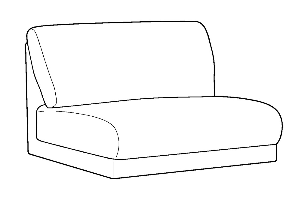 Joy Armless Wide Chair