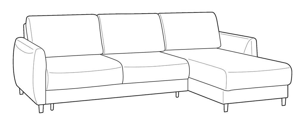Delta Sectional (Loveseat Sleeper + Reversible Chaise)