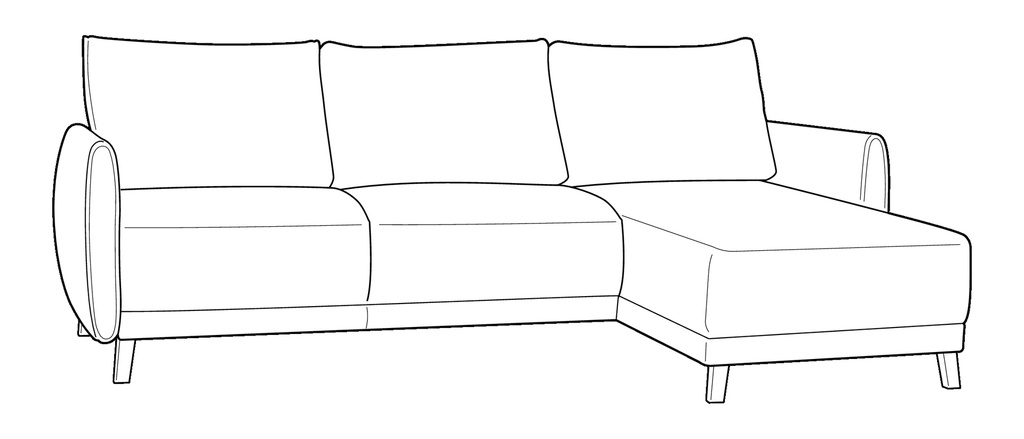 Dolphin Full XL Sectional (Reversible Chaise + Loveseat Sleeper)