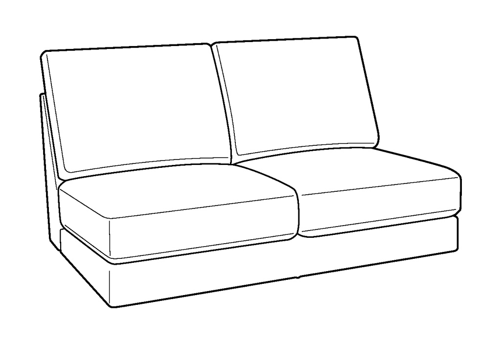 Capri Armless Max Loveseat