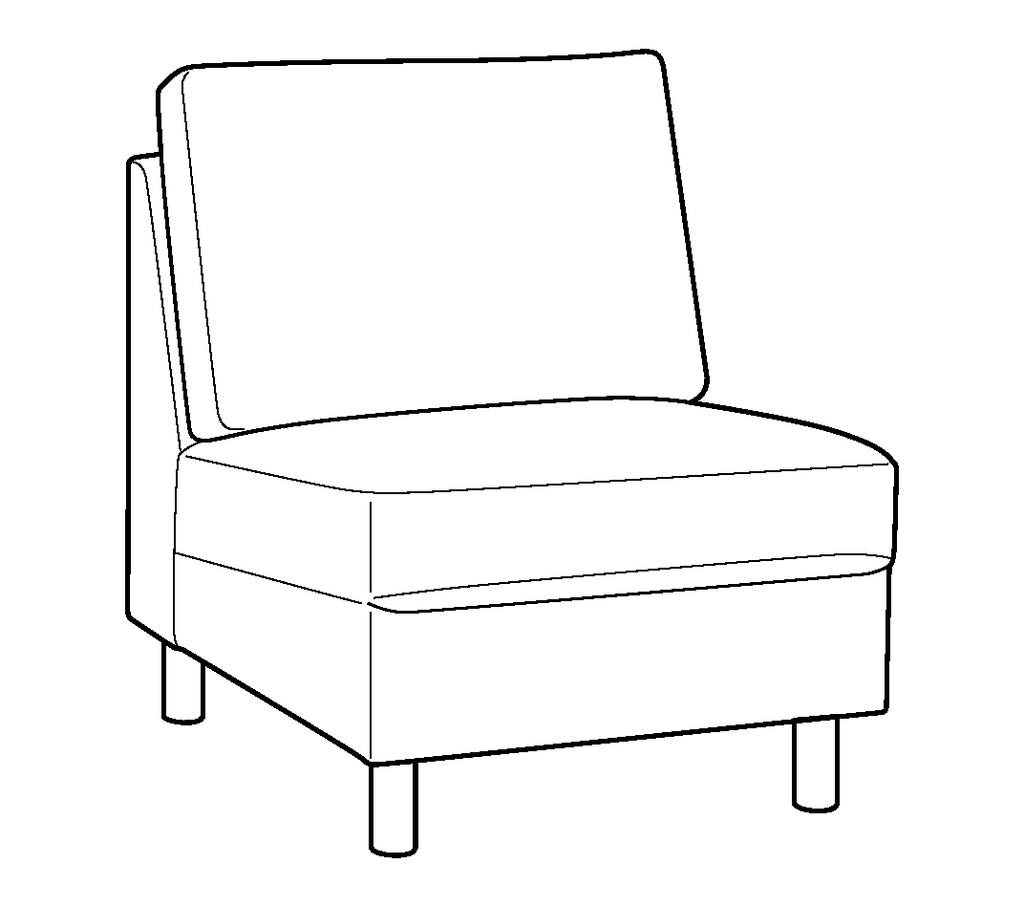 Moduli Armless Chair