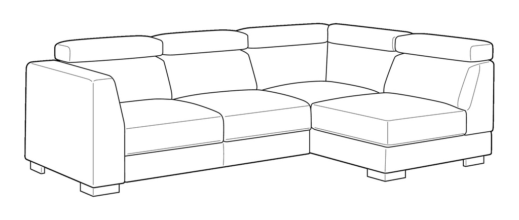 Halti LHF Loveseat Sleeper + RHF Chaise
