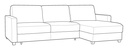 Hampton Queen Loveseat Sleeper + Reversible Chaise
