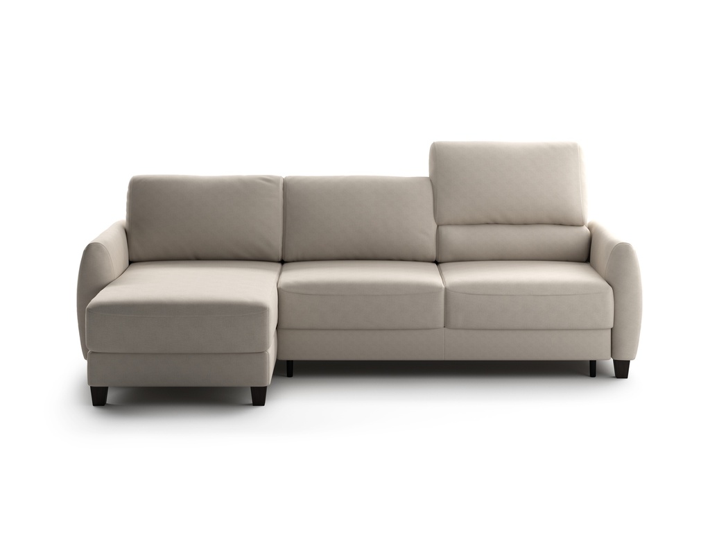 Delta Full XL Sectional (Reversible Chaise + Loveseat Sleeper) Cloud 02 - 104/9 Smoked birch