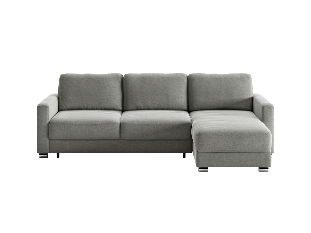 Hampton Queen Sectional (Loveseat Sleeper + Reversible Chaise) Rodeo 104 - 217/6 Chrome