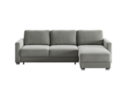 [HAMP-CHY+FOU-RODE/104-217/6-CR] Hampton Queen Sectional (Loveseat Sleeper + Reversible Chaise) Rodeo 104 - 217/6 Chrome