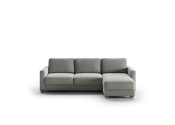 [HAMP-CHY+FOU-RODE/104-217/6-CR] Hampton Queen Sectional (Loveseat Sleeper + Reversible Chaise) Rodeo 104 - 217/6 Chrome