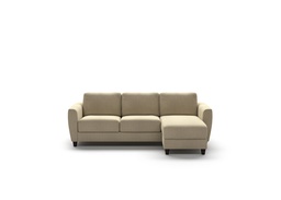 [HARP-BNT+FOU-ATLA/03-104/9-WA] Harper Tapered Arm Full XL Sleeper Sectional (Reversible Chaise) Atlantic 03 - 104/9 Walnut