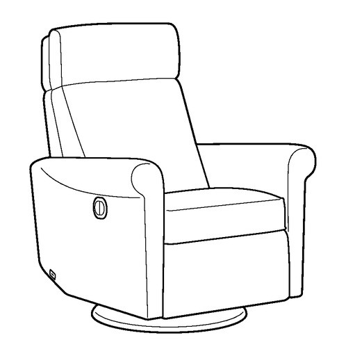 Rolled Recliner - Power & Battery