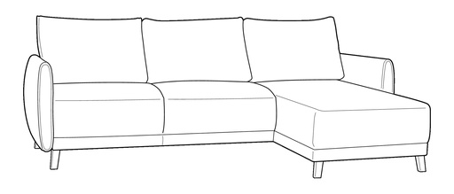 Dolphin Full XL Sectional (Reversible Chaise + Loveseat Sleeper)