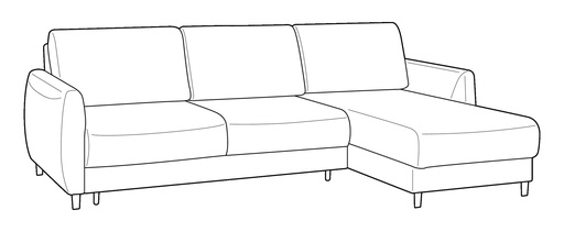 Delta Sectional (Loveseat Sleeper + Reversible Chaise)