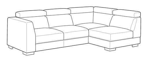 Halti LHF Loveseat Sleeper + RHF Chaise