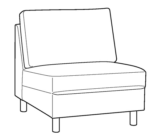 Moduli Armless Jumbo Chair
