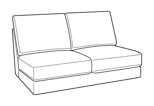 Capri Armless Loveseat