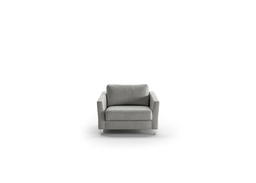 [MONI-ANT-LUX-Loule/630-234/9-CR] Monika Cot Chair Sleeper - Loule 630 - 234/9 Chrome (Lux)