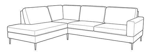 Capri LHF Sectional (LHF Chaise RHF Loveseat)