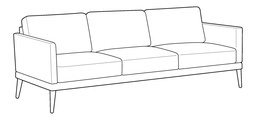 [VIOL-E-HARM/02-126/20-WE] Viola Sofa - 3 Seat Harmony 02 - 126/20 Wenge 