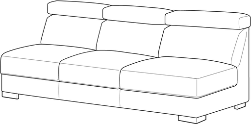 Sierra 3 Seat Sofa Sleeper Module