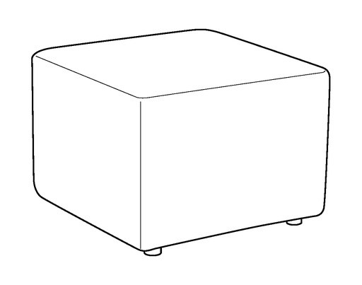 Pastilli 24" Square Ottoman