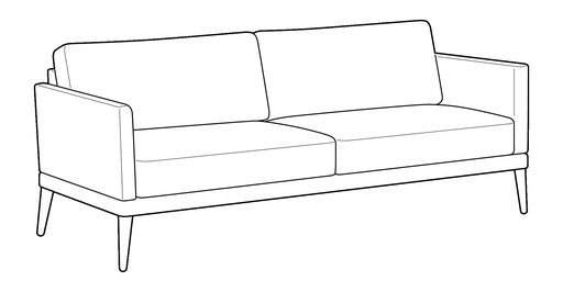 Viola Sofa - 2 Cushions