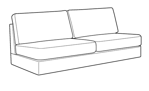 Flex Armless Sofa Sleeper Module - King