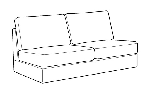Flex Armless Loveseat Sleeper Module - Queen