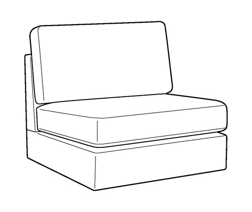 Flex Armless Chair Sleeper Module - Cot